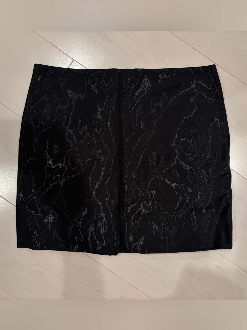 Cos Glossy Black Mini Skirt with 100% cotton lining